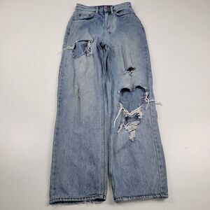 Ksubi Jeans Womens 25 Blue Denim Distressed High Rise Skate Jeans Size 25x28